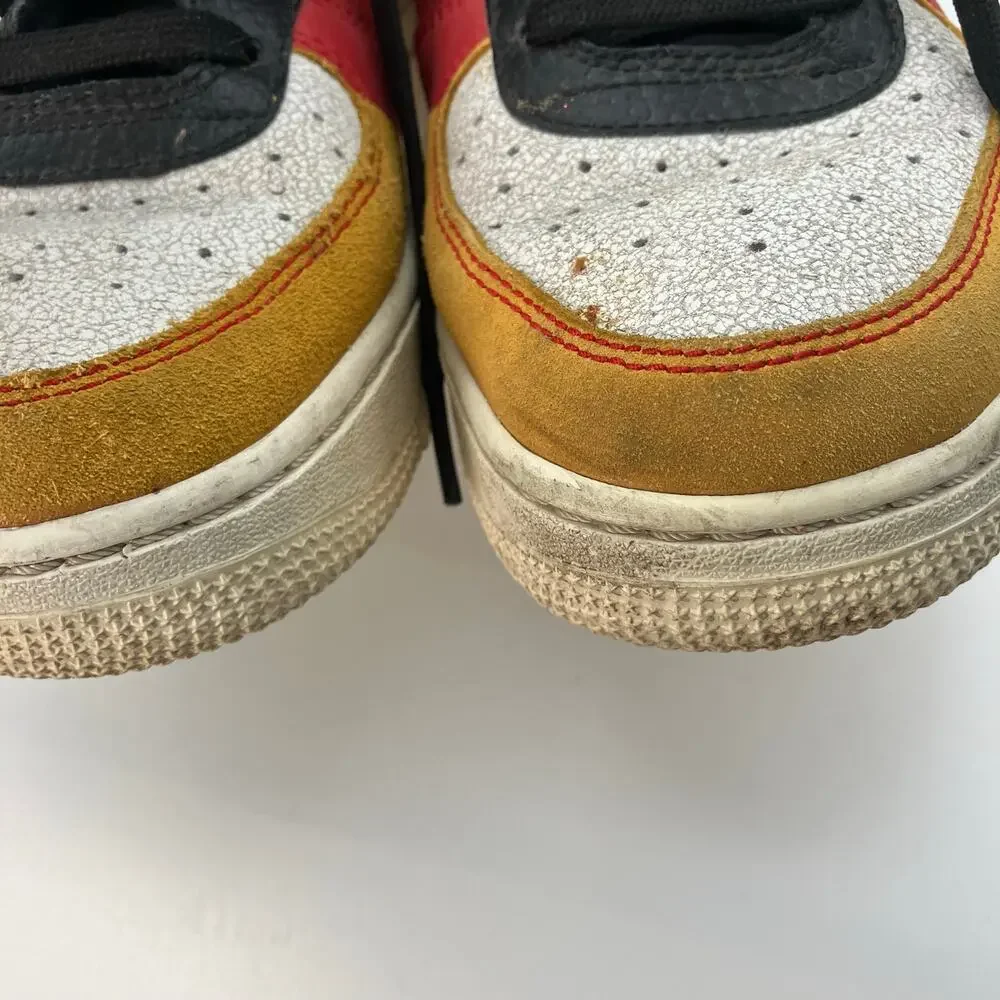 Nike Air Force 1 Low What The Multi-Color‎ Youth 4.5Y AQ4211-100 Cracked Leather